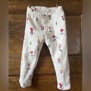 Gymboree | Ski Print White Thermal Leggings (18-24 months)